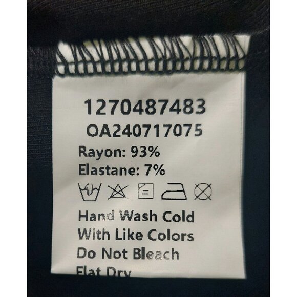 NWT Commense Black Long Sleeve Open Back Tie Detail Top Medium - Picture 7 of 7